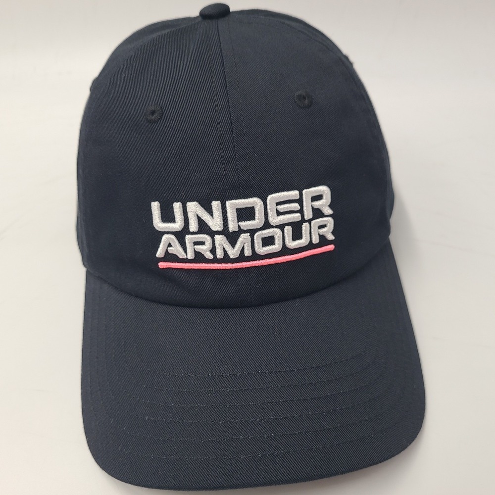 Under Armour Hat Strapback Black Pink Adjustable Polyester Blend Casual Wear Men